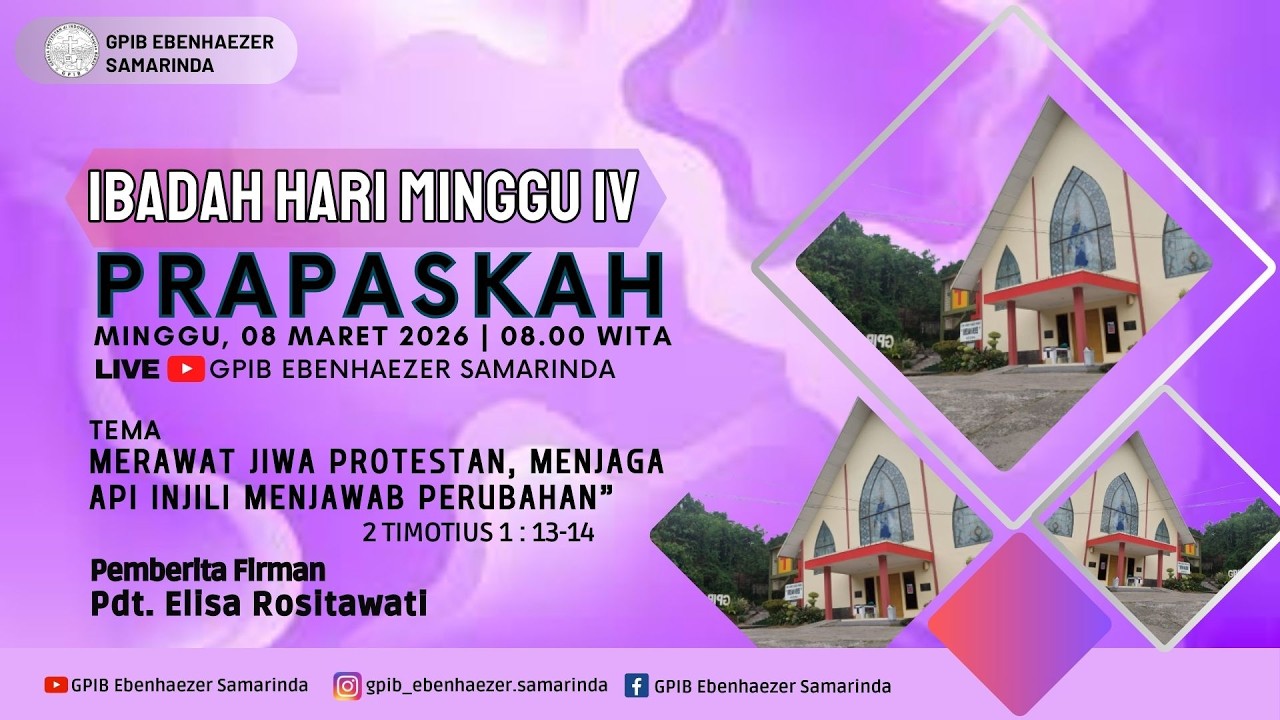 [LIVE] IBADAH HARI MINGGU IV PRAPASKAH | HUT GPI KE-421 | 08/03/2026