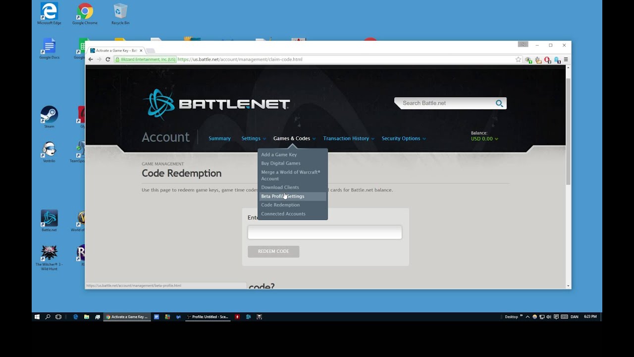 Activations » Activation through Battle.net