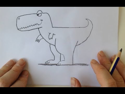 Kolay Dinozor Resmi Çizimleri - Easy drawing - Wie zeichnet man ein einfaches Bild?