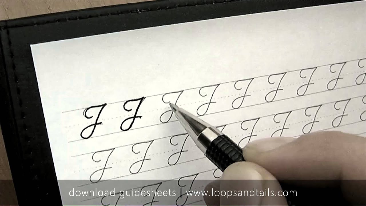 Learn cursive handwriting - Capital J