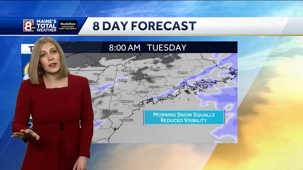 Snow squalls possible as Arctic front arrives Tuesday morning - YouTube
