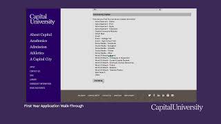 International First Year Application Instructions | Capital University
