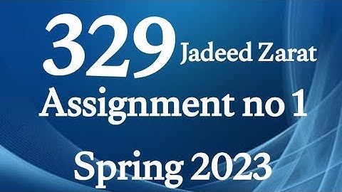 AIOU Code 329 Solved Assignment No.1 Spring 2023 #aiou #aiousolveassignments