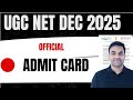 UGC NET December 2025 Admit Card Released 📄
