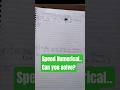 1.1 Speed Numericals | Step-by- Step Solution. #education #science