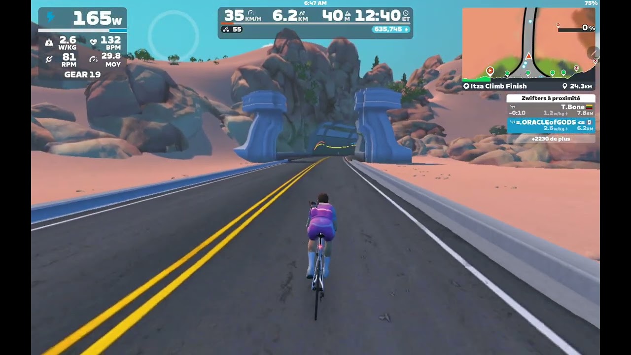 ZWIFT #72 ITZA CLIMB FINISH 