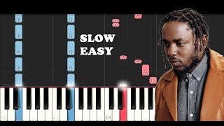 Kendrick Lamar & The Weeknd - Pray For Me (SLOW EASY PIANO TUTORIAL)