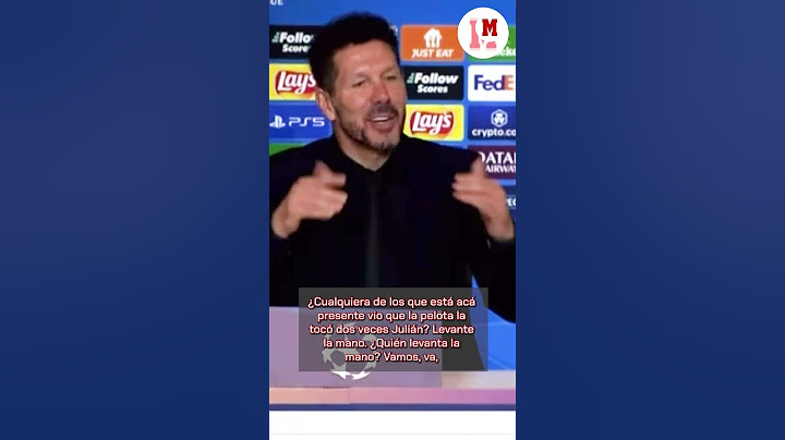 Simeone alza la voz en rueda de prensa: "¿Julián le dio dos veces? Levanten la mano" I MARCA