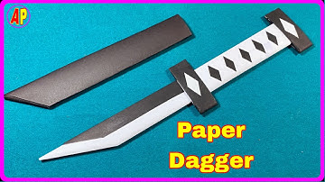 How to make dagger with a scabbard from A4 paper - Paper Art