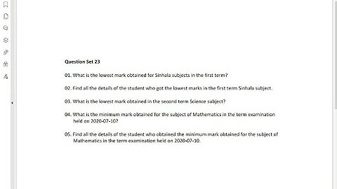 Database Task23|Use Sub Query|1st year |java institute |D Fernando |@dtecknow