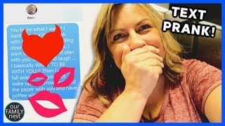 TEXT PRANK ON MY HUSBAND! HILARIOUS REACTION!