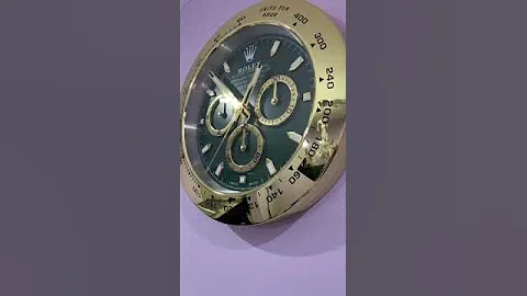 Luxurious wall clock  Rolex Daytona in gold bezel with Black face #rolexwrist #rolexdaytona #watch