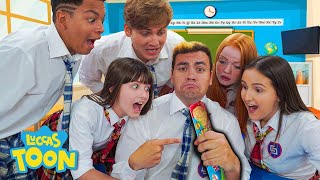 Videos para niños sobre chistes en la escuela / Serie divertida para niños / LUCCAS TOON en Español