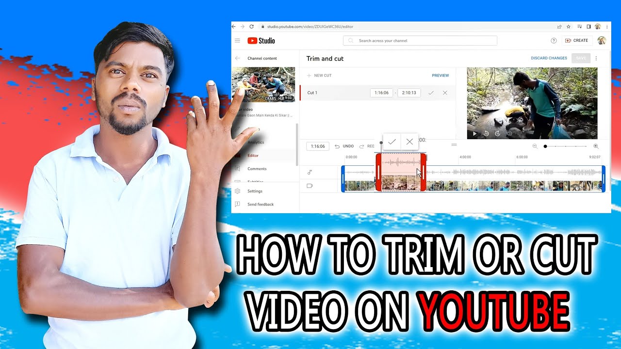 How to Trim Video On YouTube App || video editing  || 