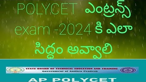 POLYCET exam syllabus, exam pattern -2024