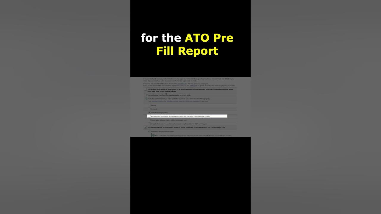 How to Enter ETF Tax Statement in MyGov Tax Return with no Pre Fill