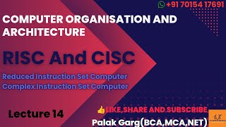 RISC vs CISC Architecture | Computer Organization & Architecture #ugcnet#gate #coa #computerscience