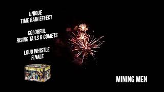Mining Men - 500g Finale Cake 90 shots - Red White Blue Performance - World Class Fireworks