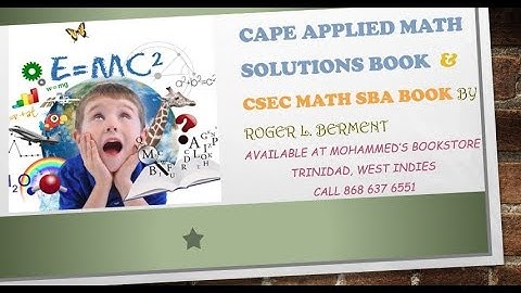 Cape Applied Math Solutions