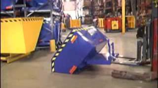 Vestil Self-Dumping Steel Hopper with Bumper Release - 1/4 Cu. Yd. Volume, Model# D-25-MD