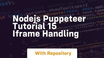 nodejs puppeteer tutorial 15 iframe handling
