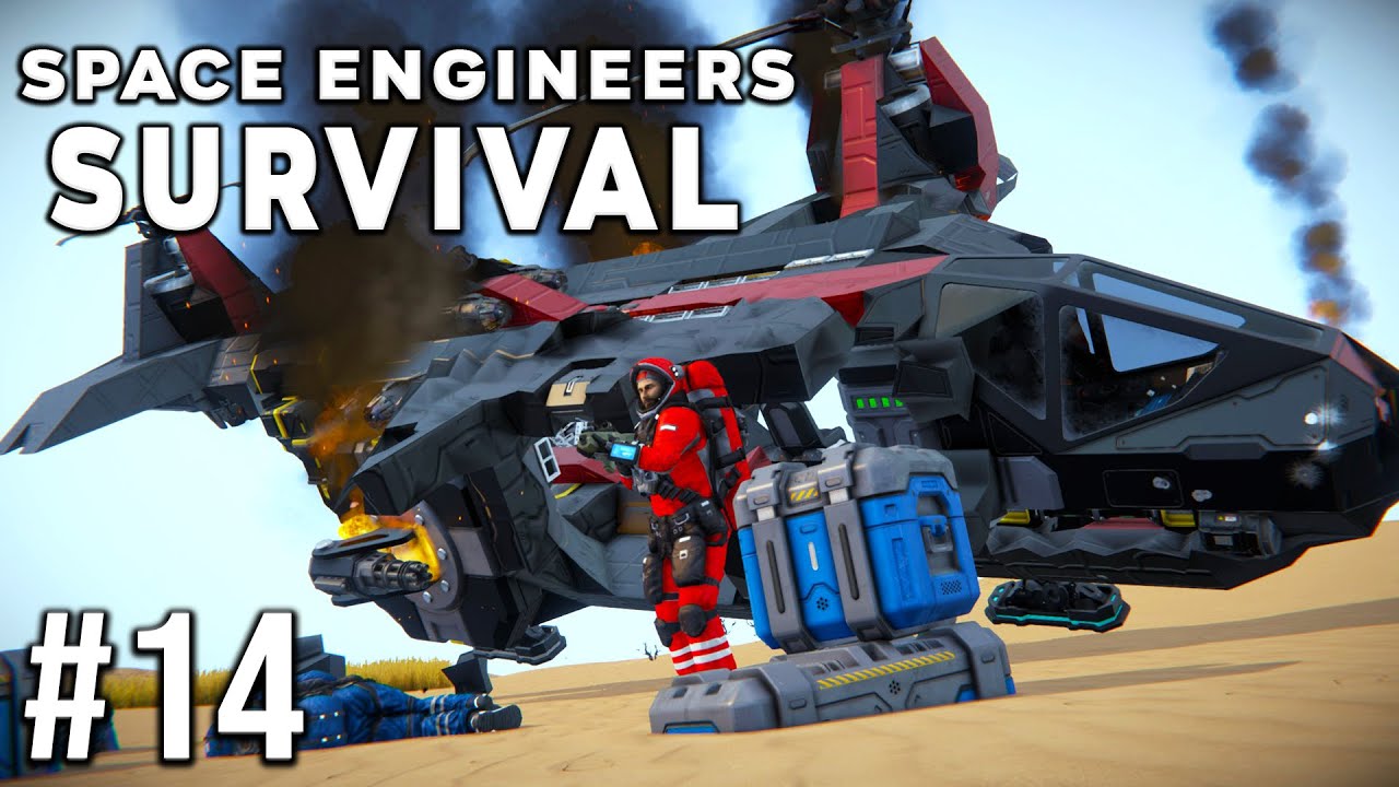 Space Engineers - Survival Ep #14 - SHOT DOWN! - YouTube