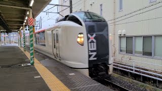 【成田線】2031M 特急成田エクスプレス31号 E259系Ne022編成(旧塗装)Ne018編成(新塗装) 佐倉駅 通過シーン