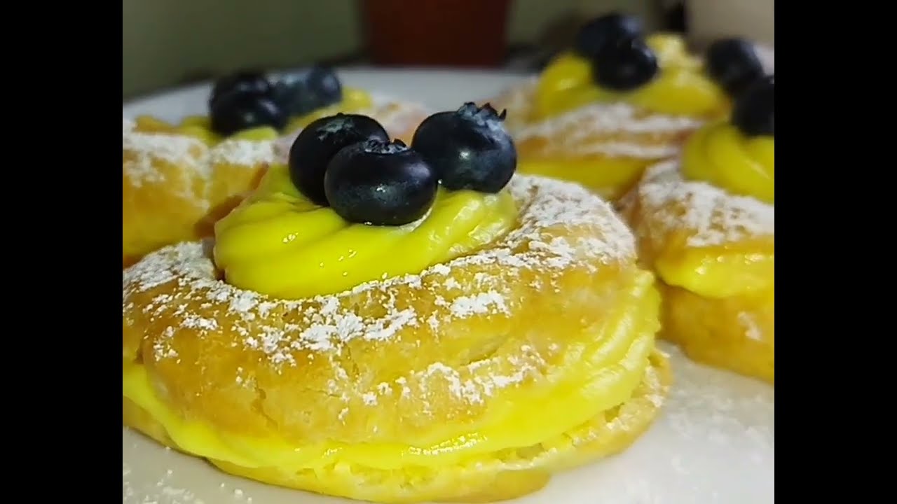 Zeppole San Giuseppe 3 ingredienti + crema no burro no fritte