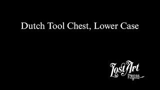 This video is about builing the Dutch Tool Chest and Lower Case at the Woodwright