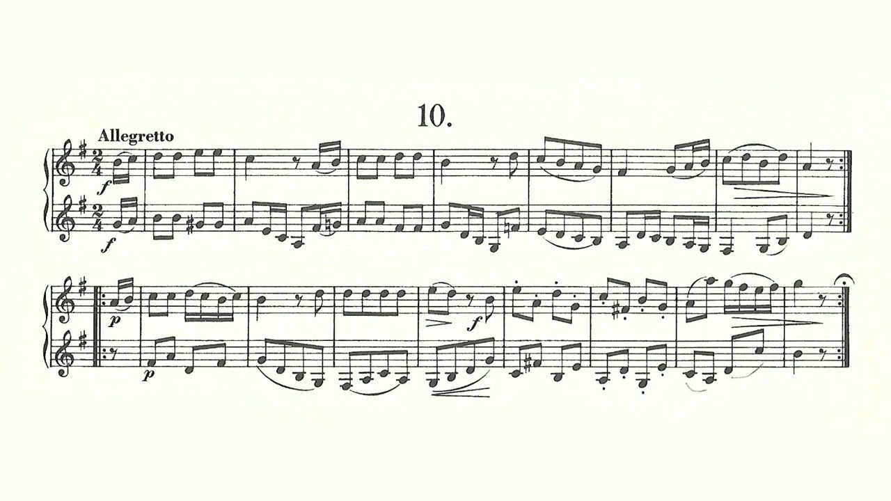 Josef Kueffner - Clarinet Duet No. 10 (with sheet music)