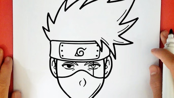 Como DESENHAR o KAKASHI - NARUTO - passo a passo - Como DIBUJAR a KAKASHI -  NARUTO - paso a paso 