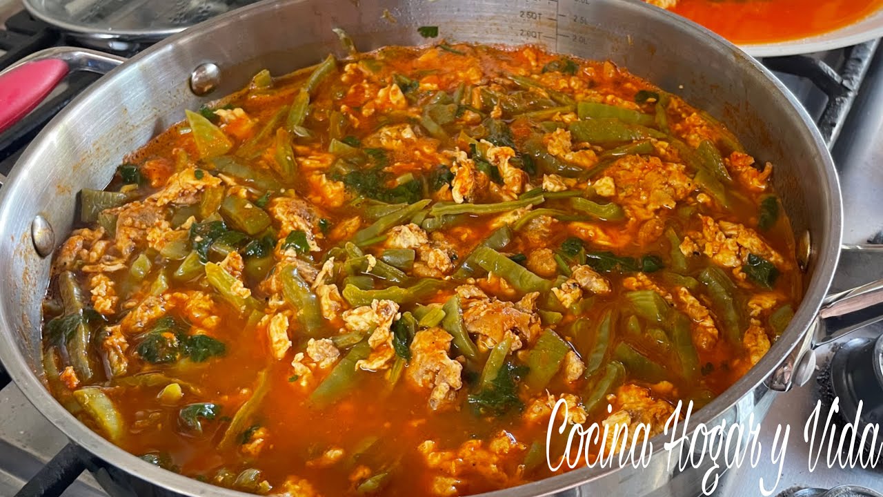 Nopales con Zurrapas y Huevo   para el Desayuno