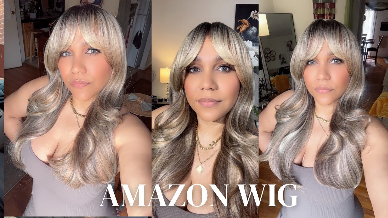 FREETRSS WIG REVIEW | SHAKE N GO WIG | AMAZON WIG | CURTAIN BANGS WIG | QUICK INSTALL