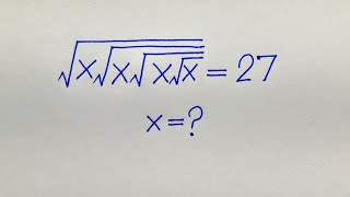 Birazil | Mind-Blowing Nested Radical Problem | Can You Find x ||