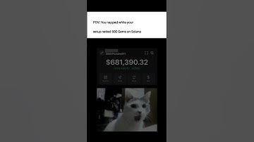 POV: You napped while your setup netted 500 Gems on Solana