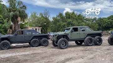 Four 6x6 Jeep