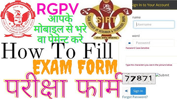 Rgpv form kaise bhare  2022/ How To Fill Exam form|RGPV exam