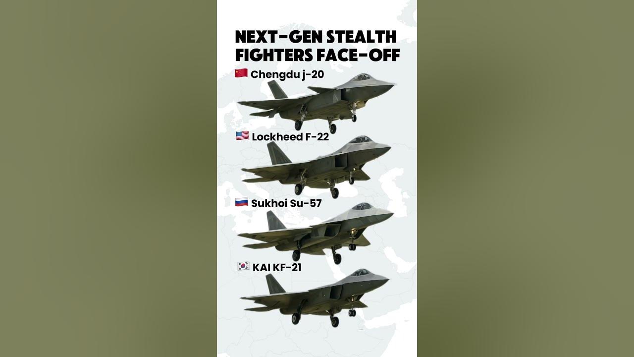 Stealth Fighter Showdown: J-20 vs F-22 vs Su-57 vs KF-21