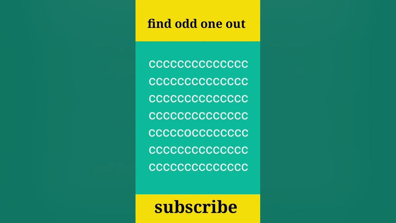 Find Odd One Out YouTube find-odd-one-out-youtube
