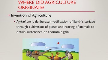 Ch 10 Agriculture   Key Issue 1