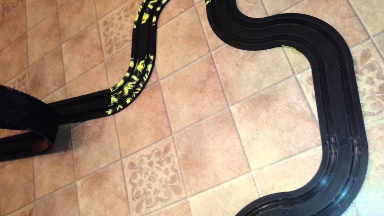 Vintage Tyco extreme car slot track, with loop, HO Scale, YouTube