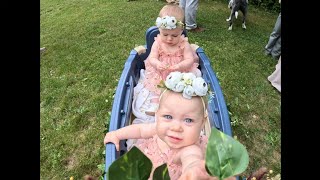 Twin flower girls at the Wedding