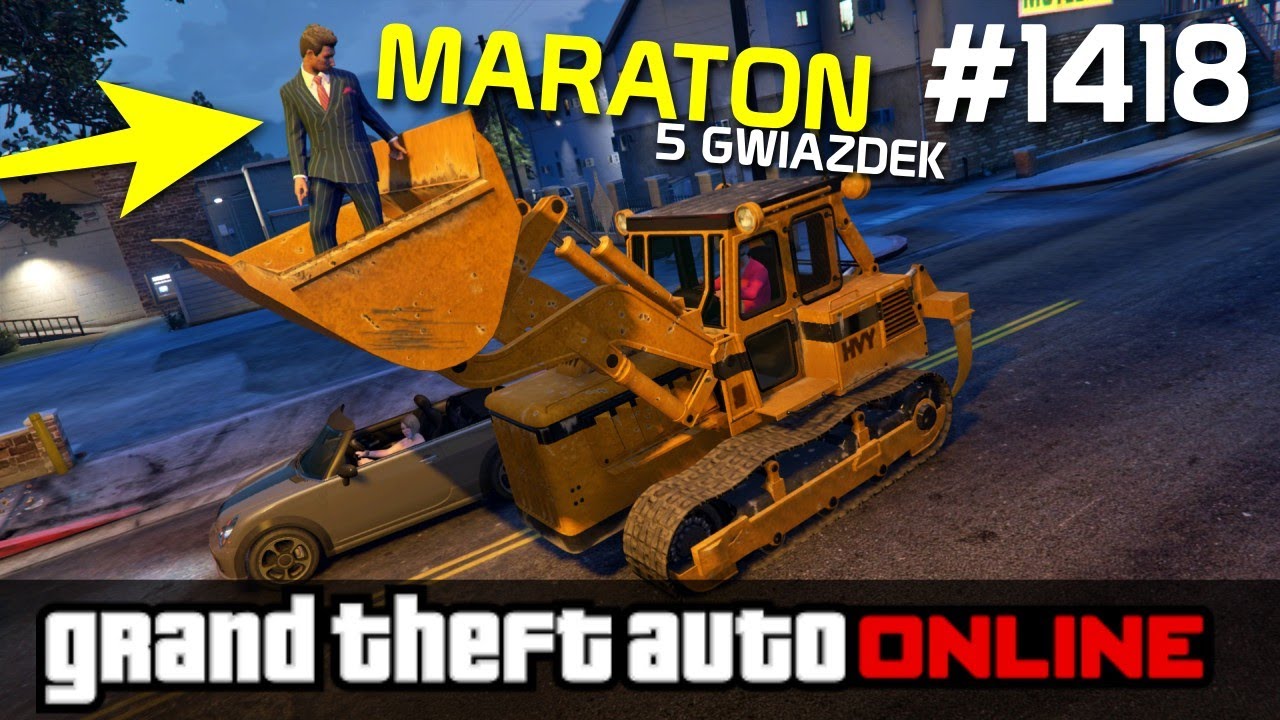 GTA 5 PC Online Po Polsku [#1418] MARATON 5 Gwiazdek /z Bertbert & Skie