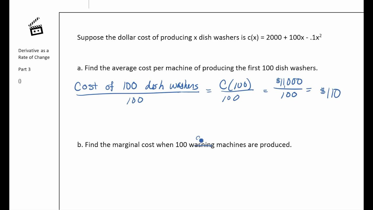 Derivatives As A Rate Of Change Part 3 You Derivatives As A Rate Of Change Part 3