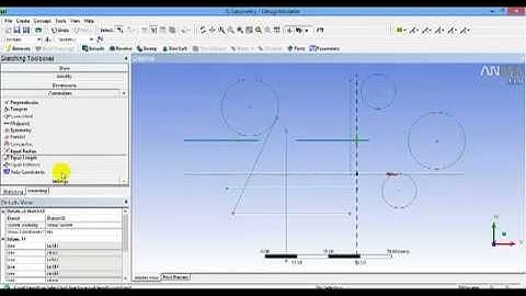 ANSYS Design Modeler : How to add constraints in sketches. Ansys Workbench Tutorial for Beginners.