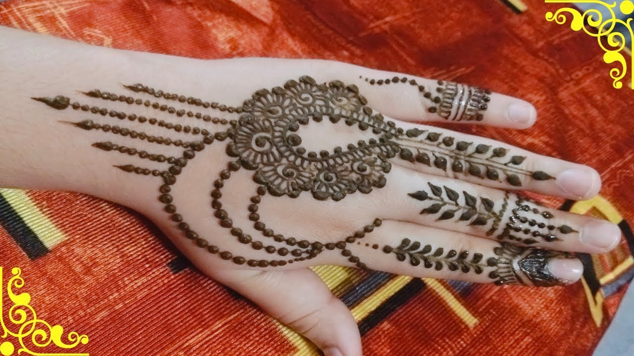 One Side Stylish Jewellery Mehndi Design For Hands Shireen