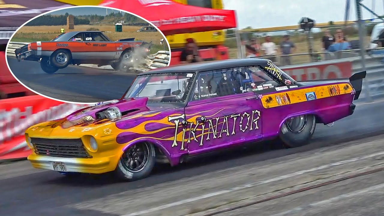 French Drag Racing is MENTAL! Crashes, Wheelies & Wild Cars! - Clastres Dragway July 2025