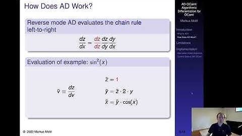 OCaml Workshop 2020 - AD-OCaml: Algorithmic Differentiation for OCaml