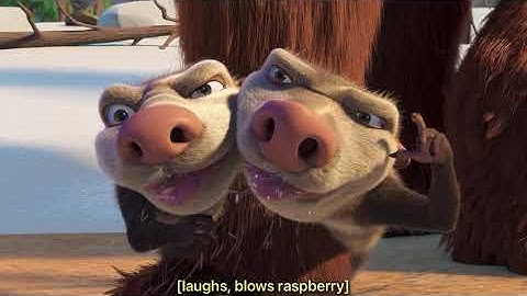 The Ice Age Adventures Of Buck Wild (2022) Crash & Eddie And Ellie Sid Manny Diego Ice Tree Scene