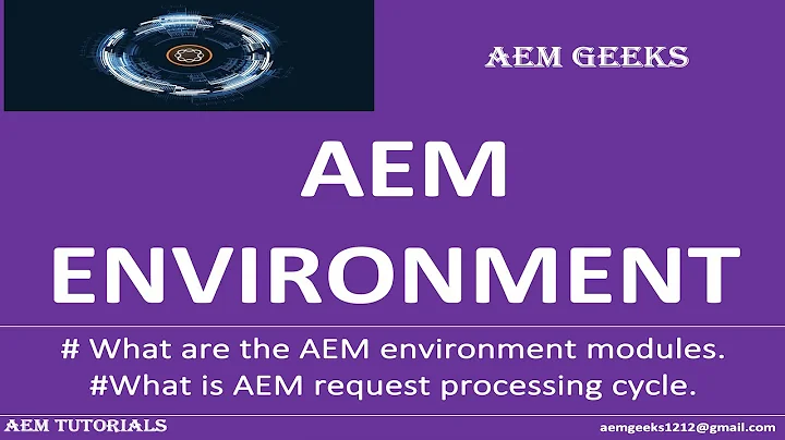 AEM Beginner #4 | What are the AEM environment modules